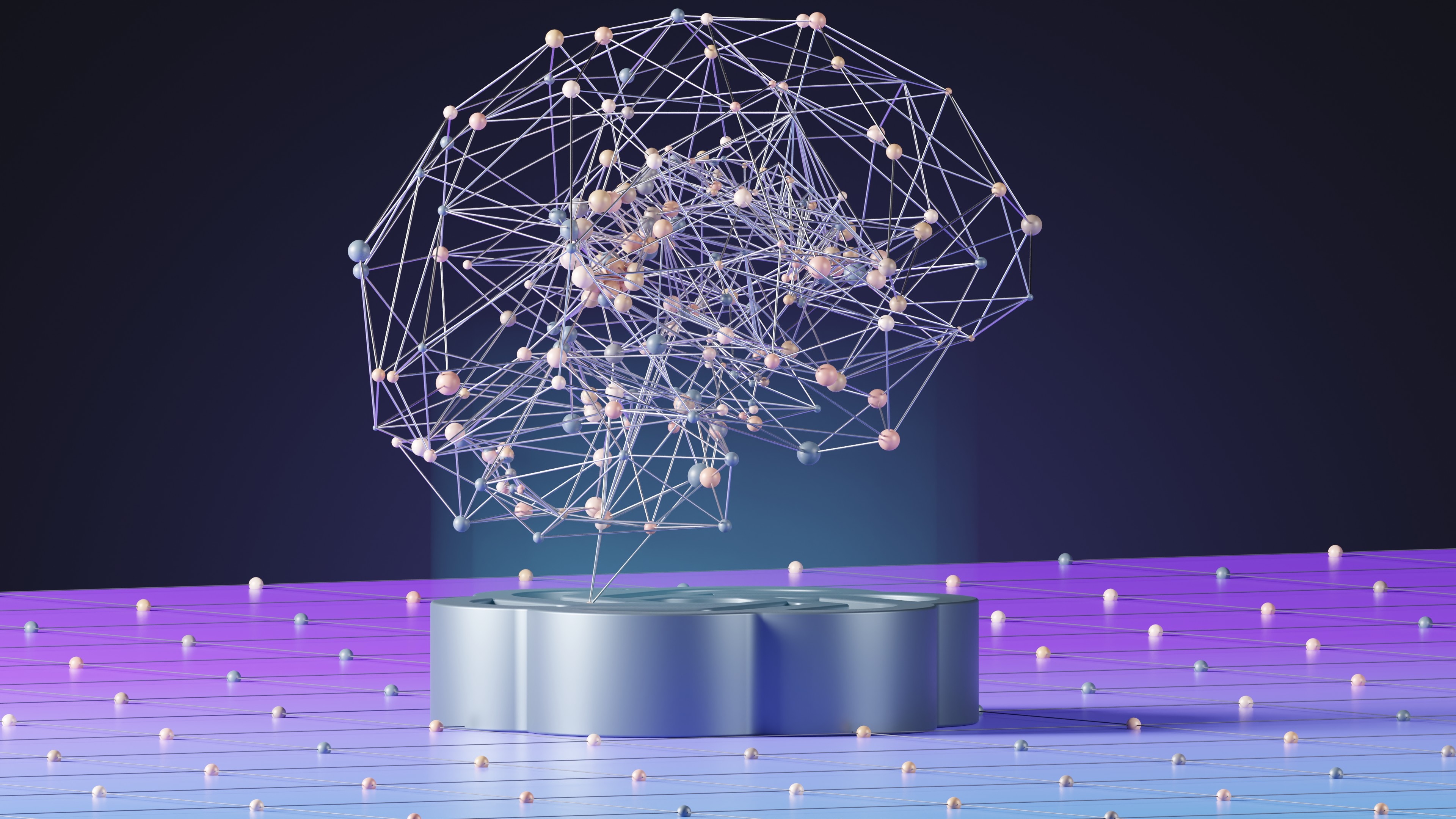 interconnected nodes of a human brain - ai sentiment analysis