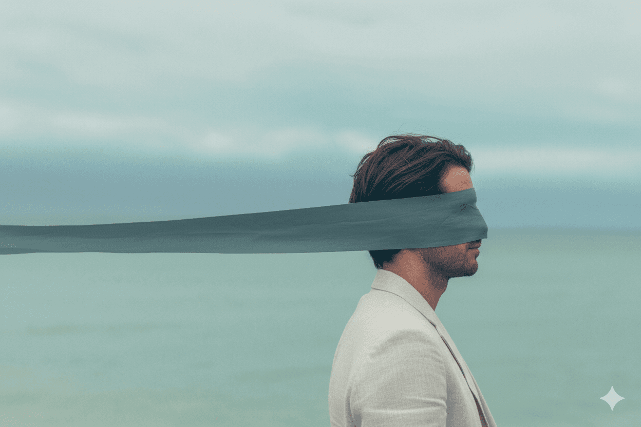 A lone runner on a mountain