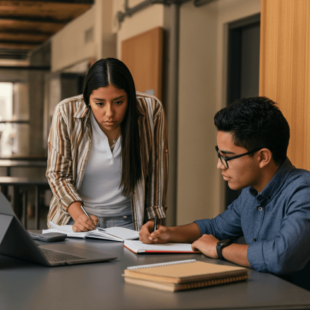 College consultants helping a compnay do digital transition and mainly hispanic students