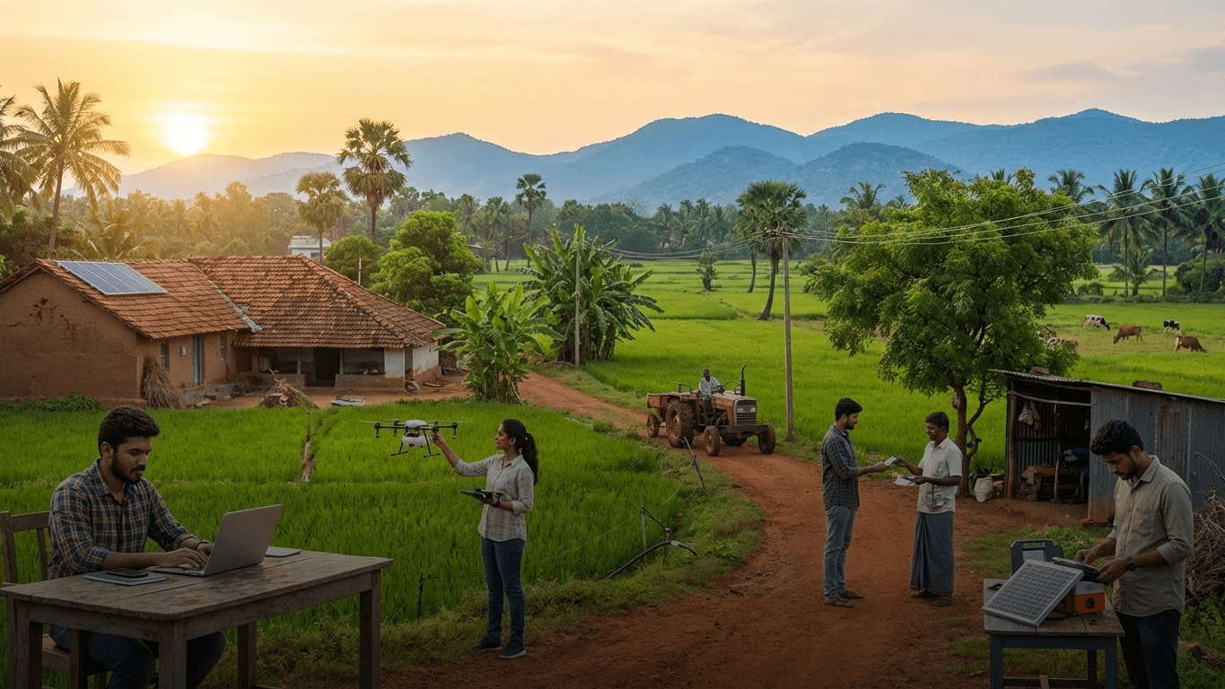 modern dark blue interior with men