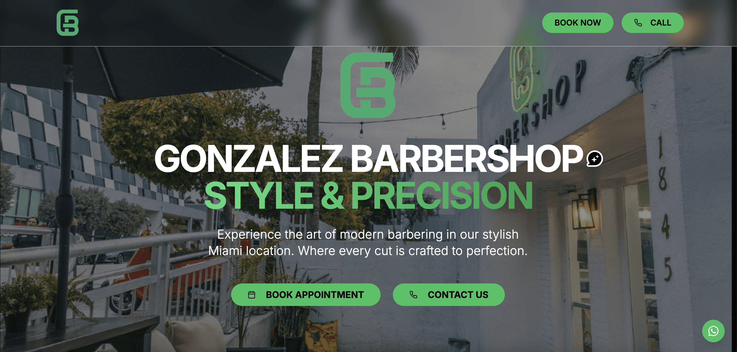 Gonzalez Barbershop Full Desktop Ready Website By Essential marketing