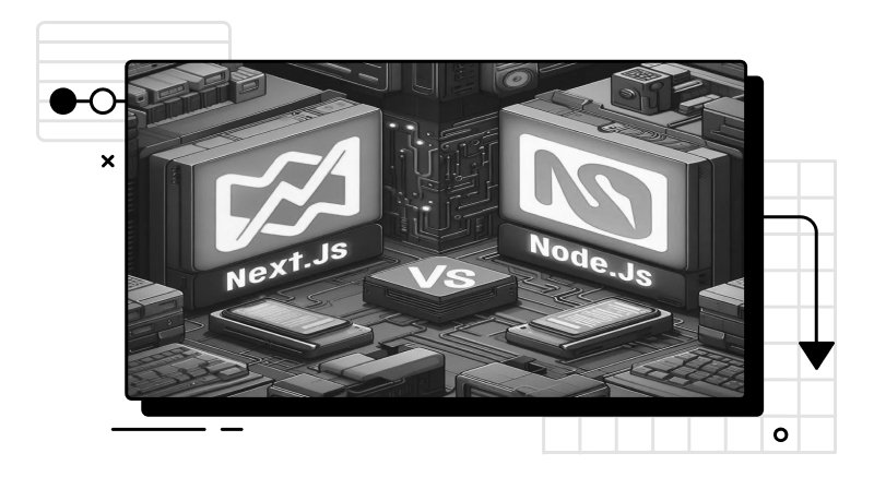 Boxes saying Next.js vs Node.js.