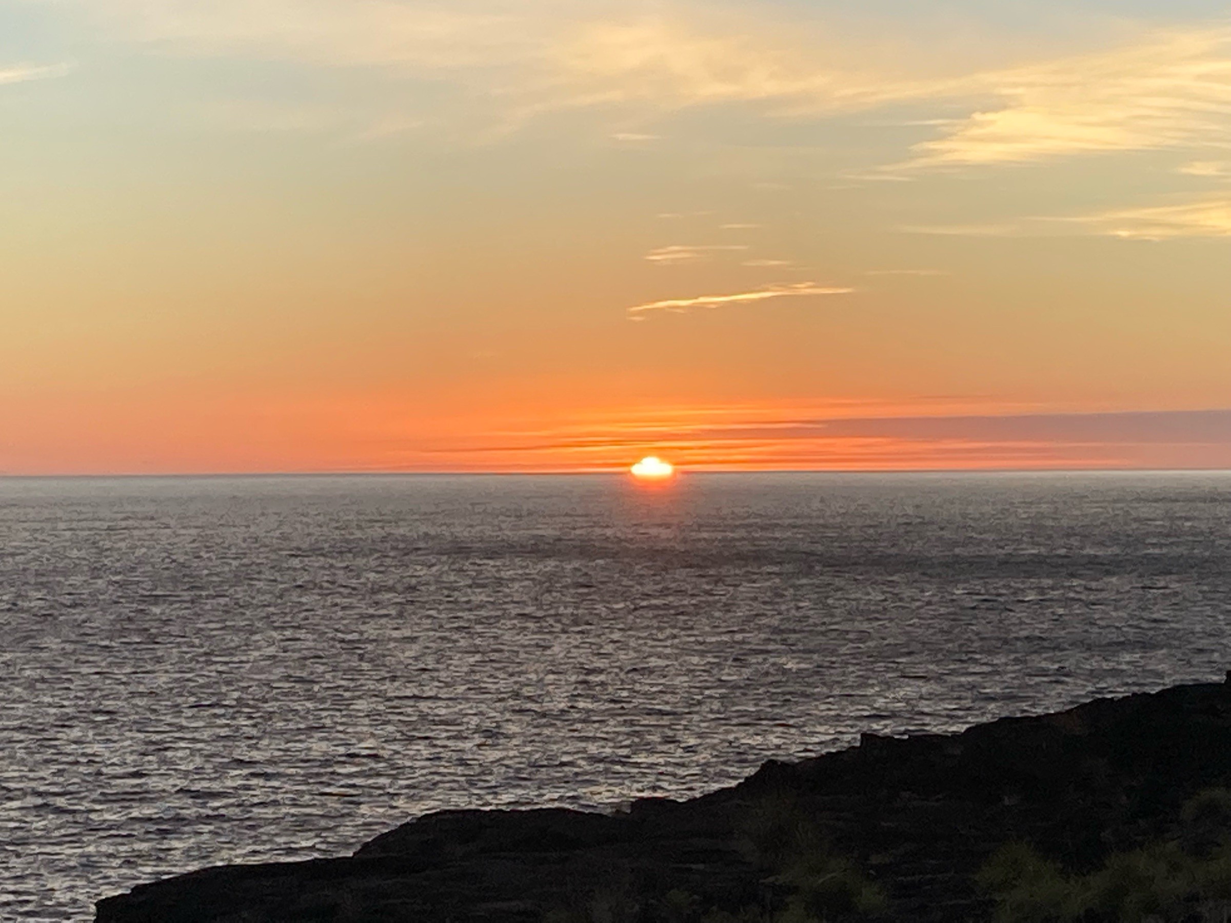 Sunset by the tidal pool area