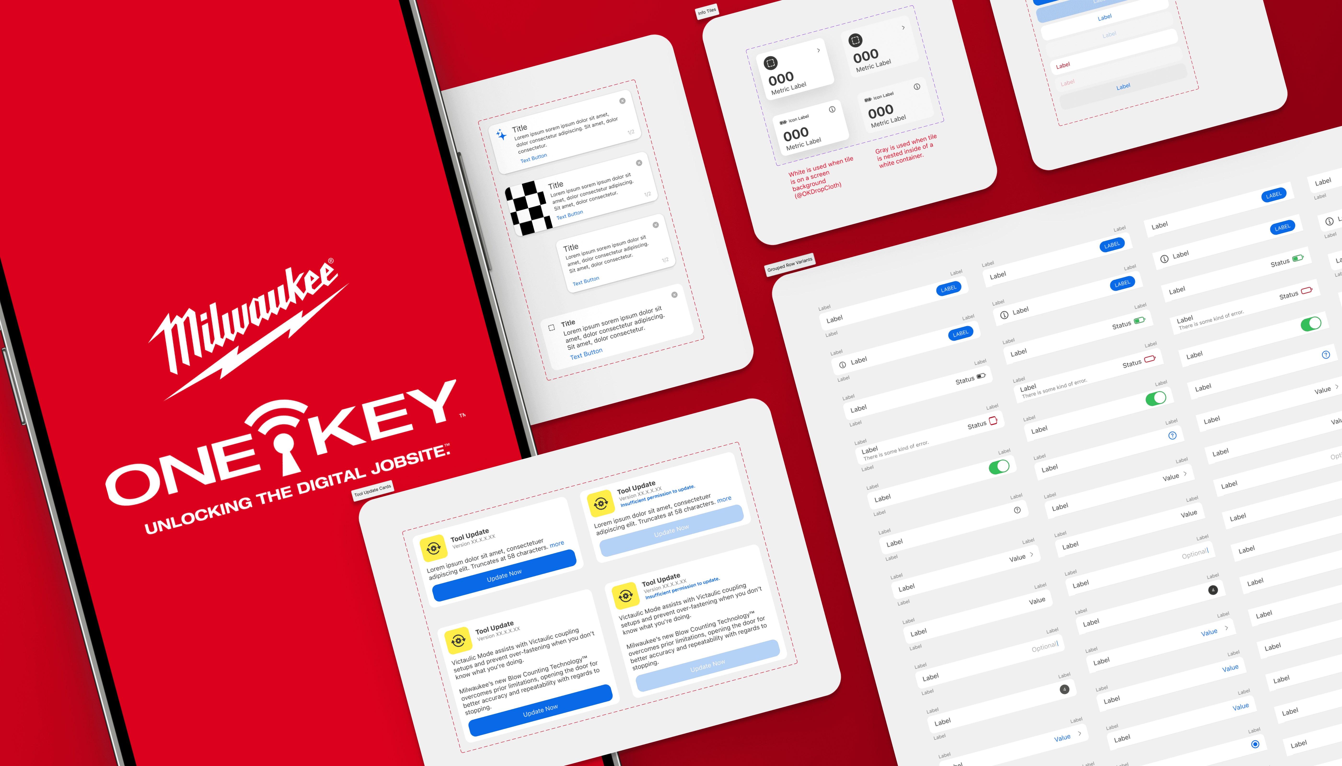 One-Key Design System Grid of Components