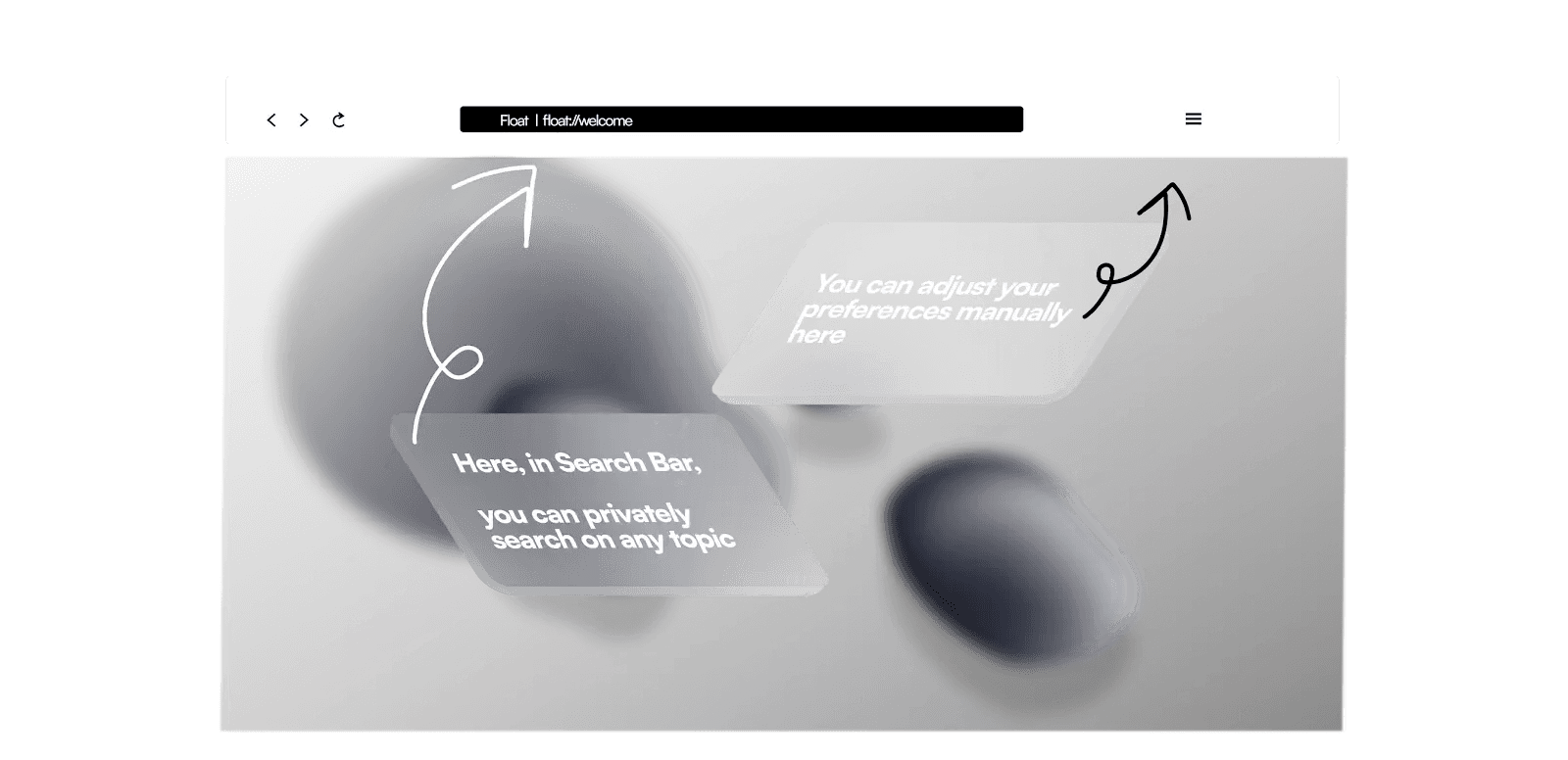 Float browser — main window concept