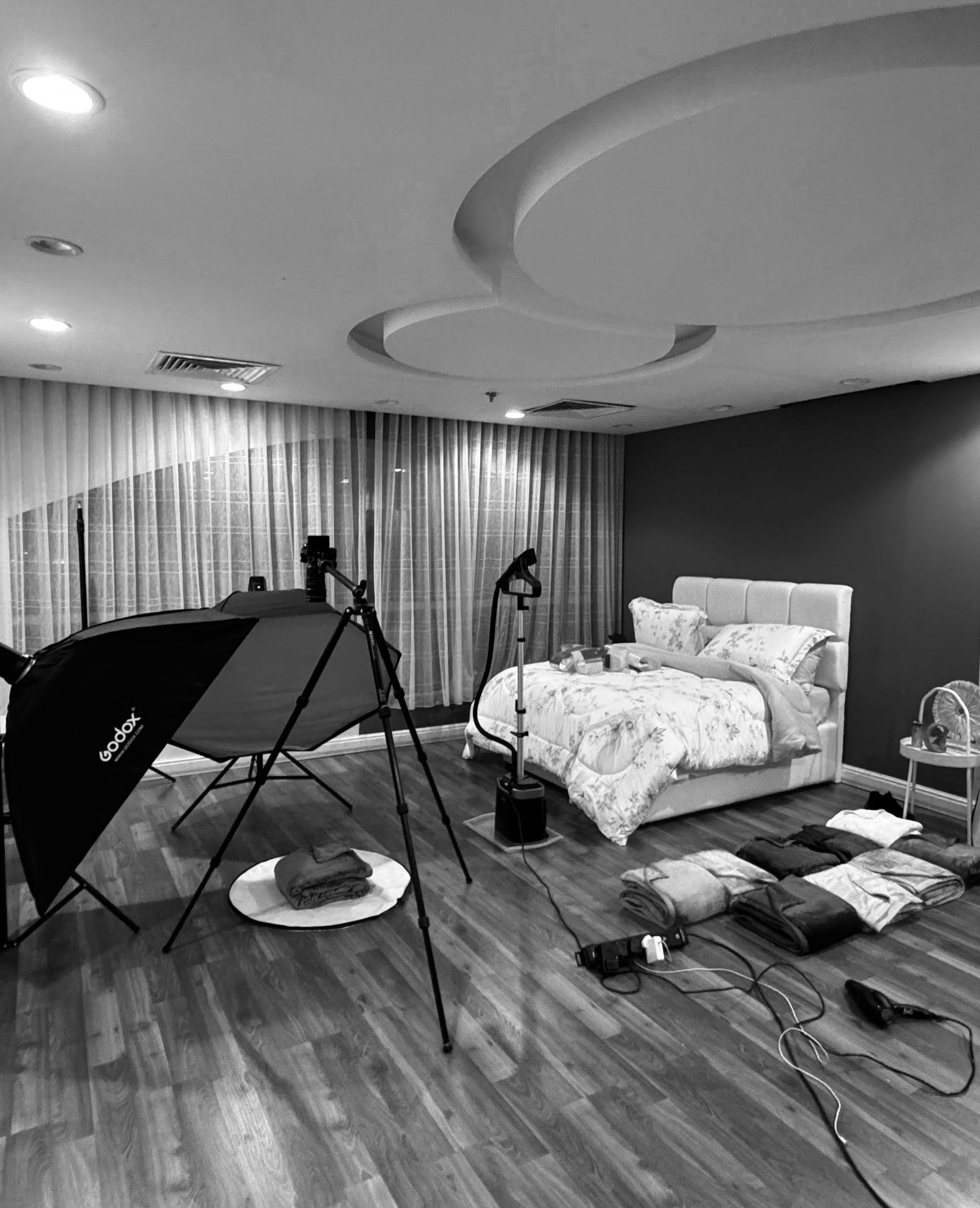 Set styling, product prep, and batch shooting to capture the full collection in one consistent look.