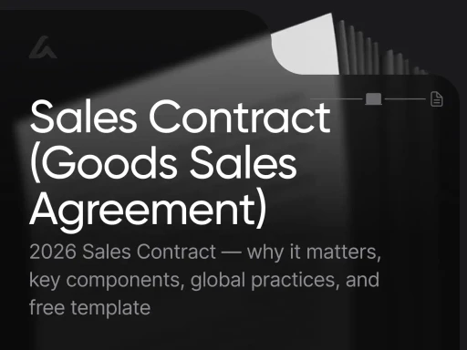 Sales Contract (Goods Sales Agreement)