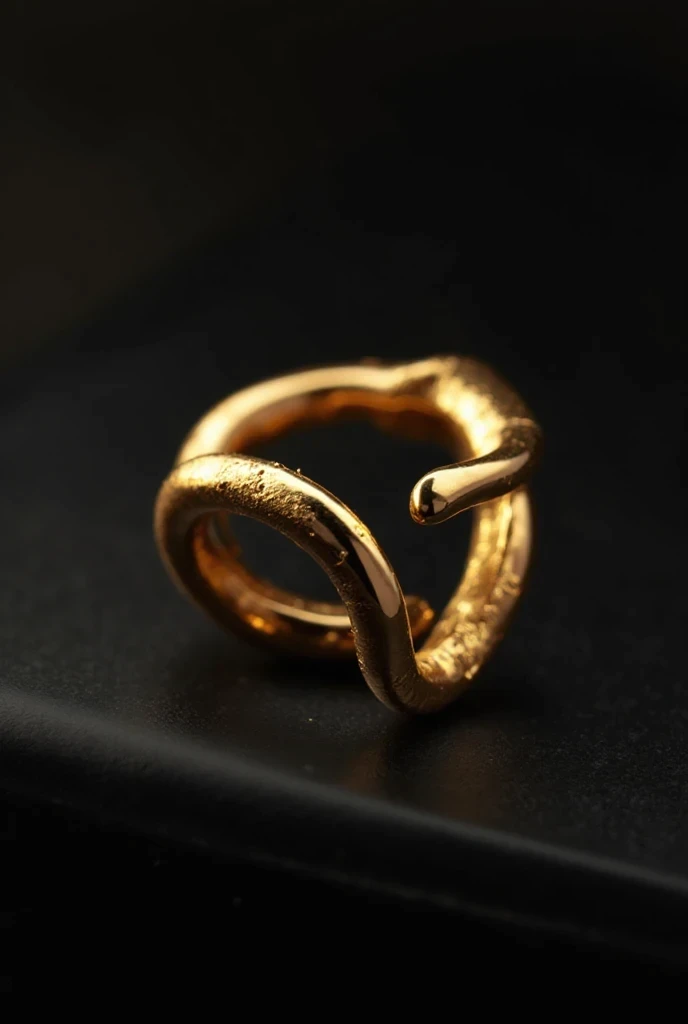 Twisted gold ring