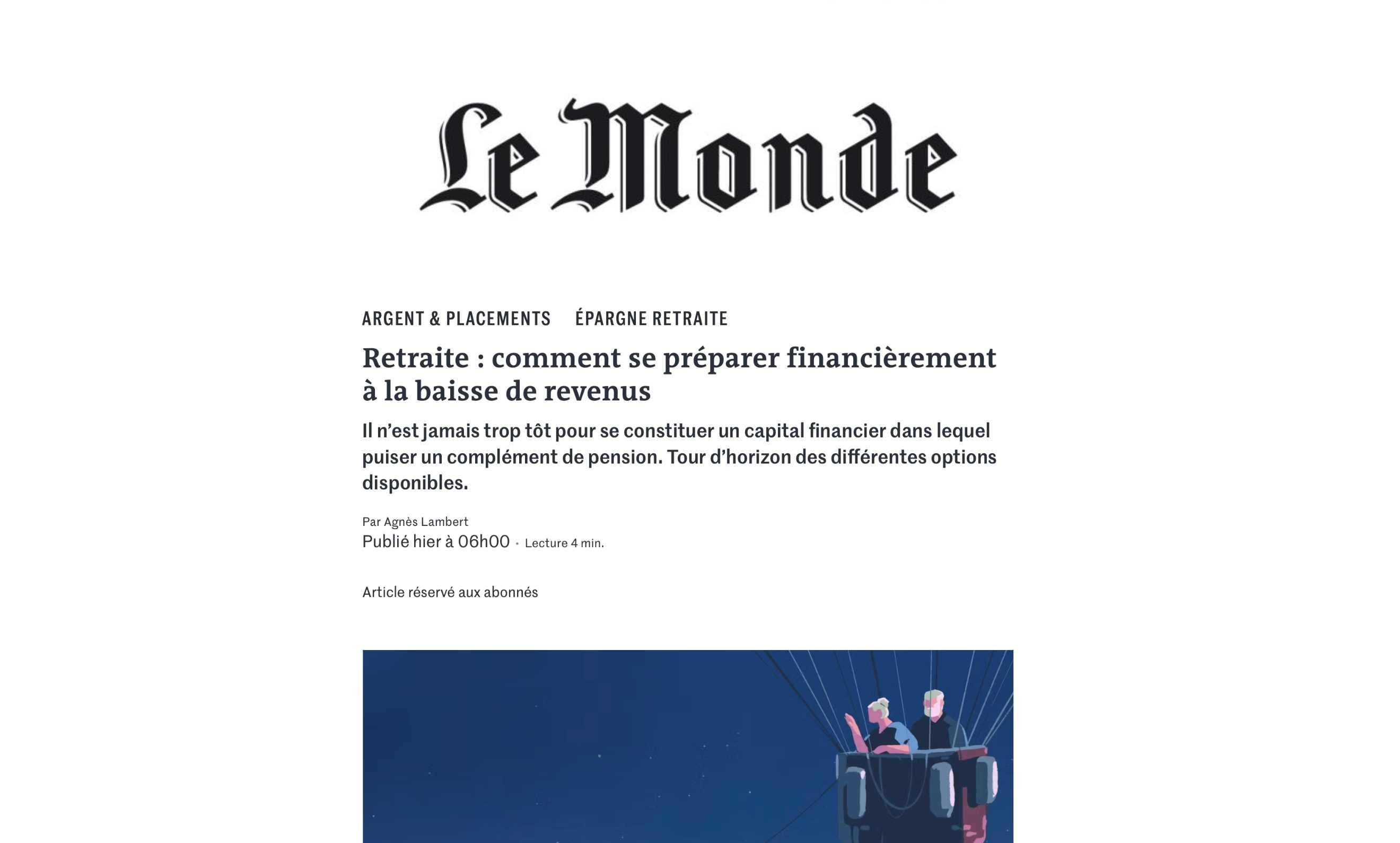 lilycare le monde retraite