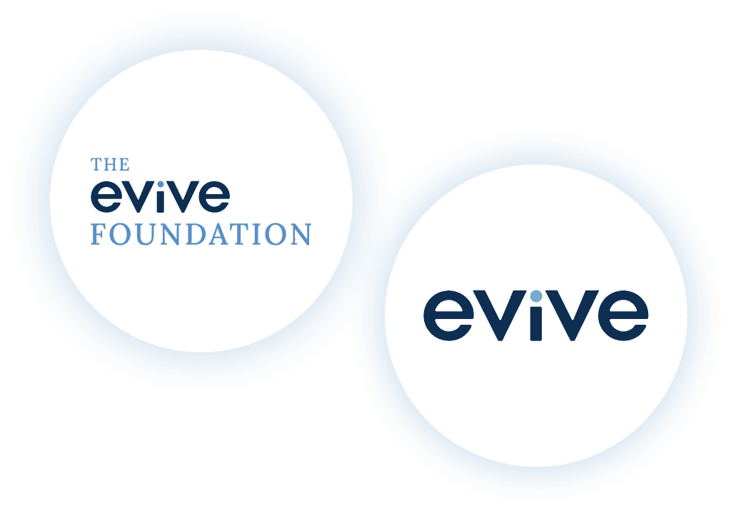 The Evive Foundation and Evive organization logos shown side by side
