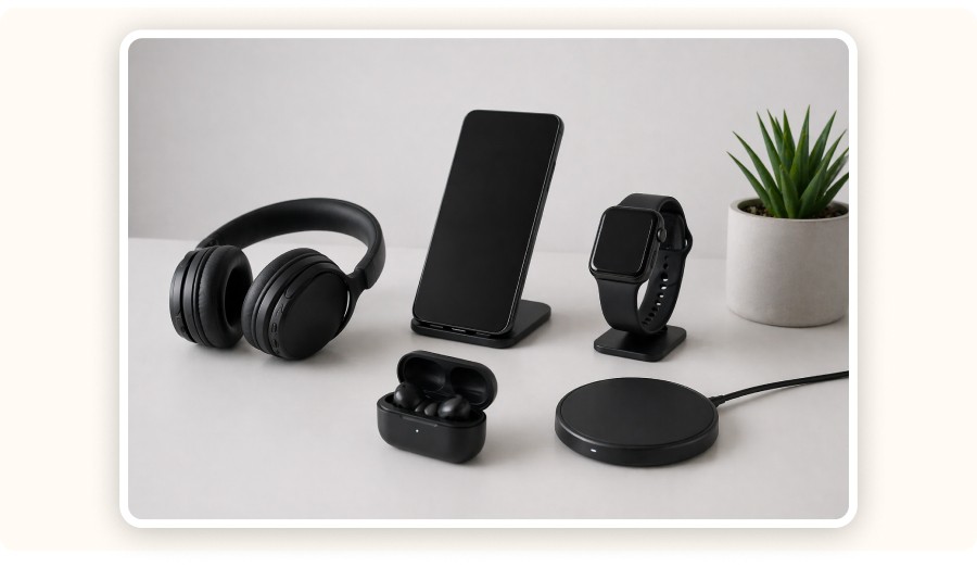 quelques produits high-tech noir