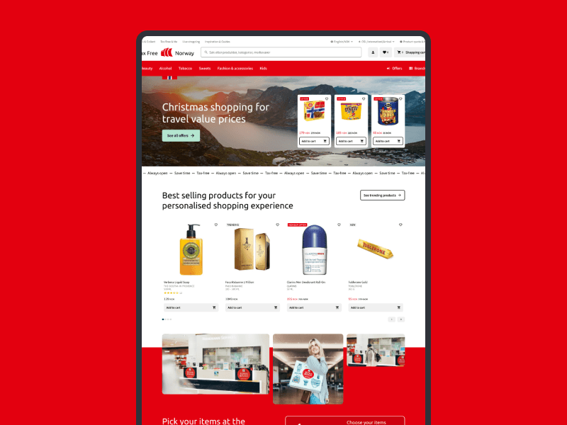 tax-free.no homepage