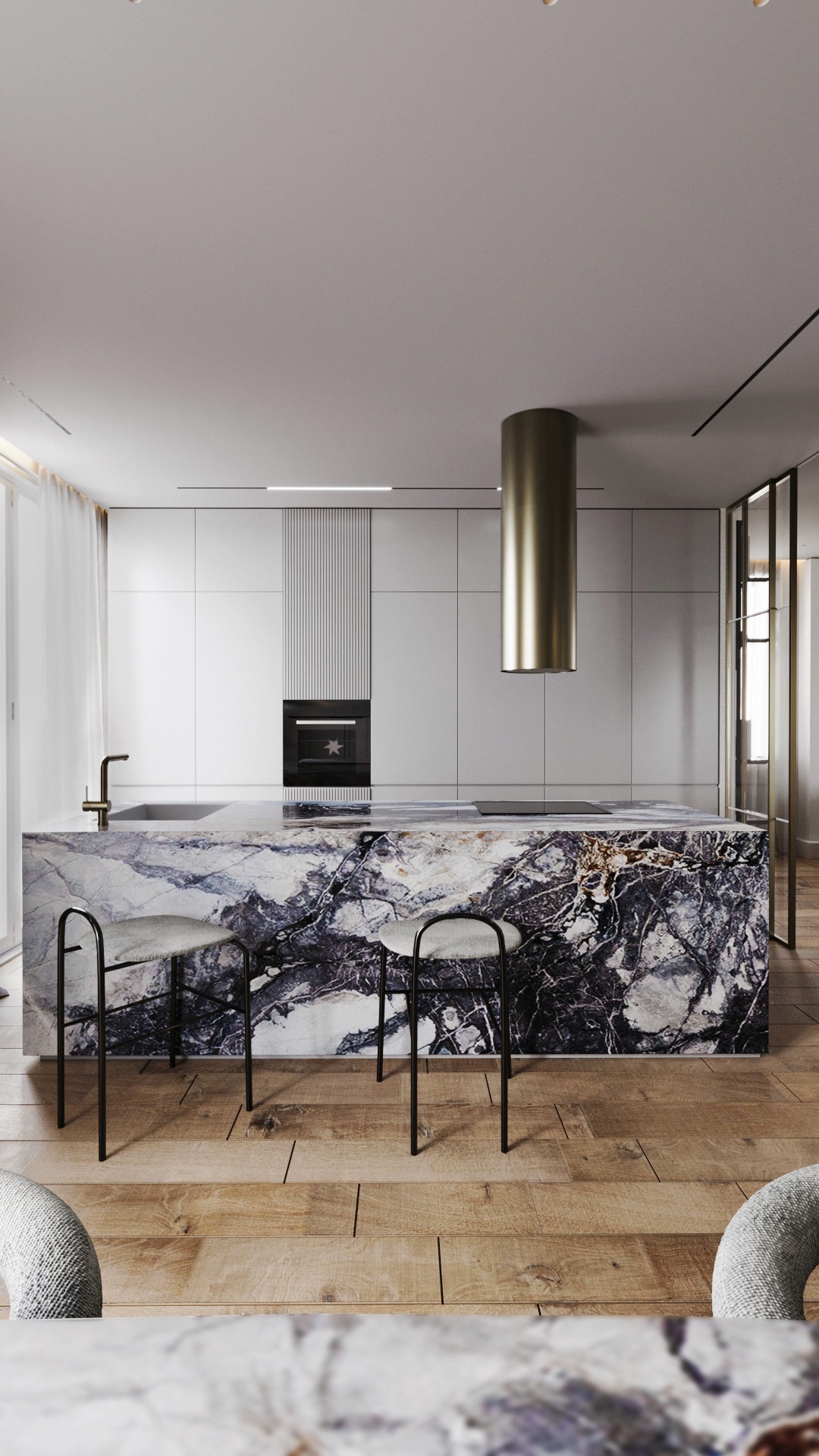 Close-up of evergreen foliage, showcasing vibrant green needles densely packed together.