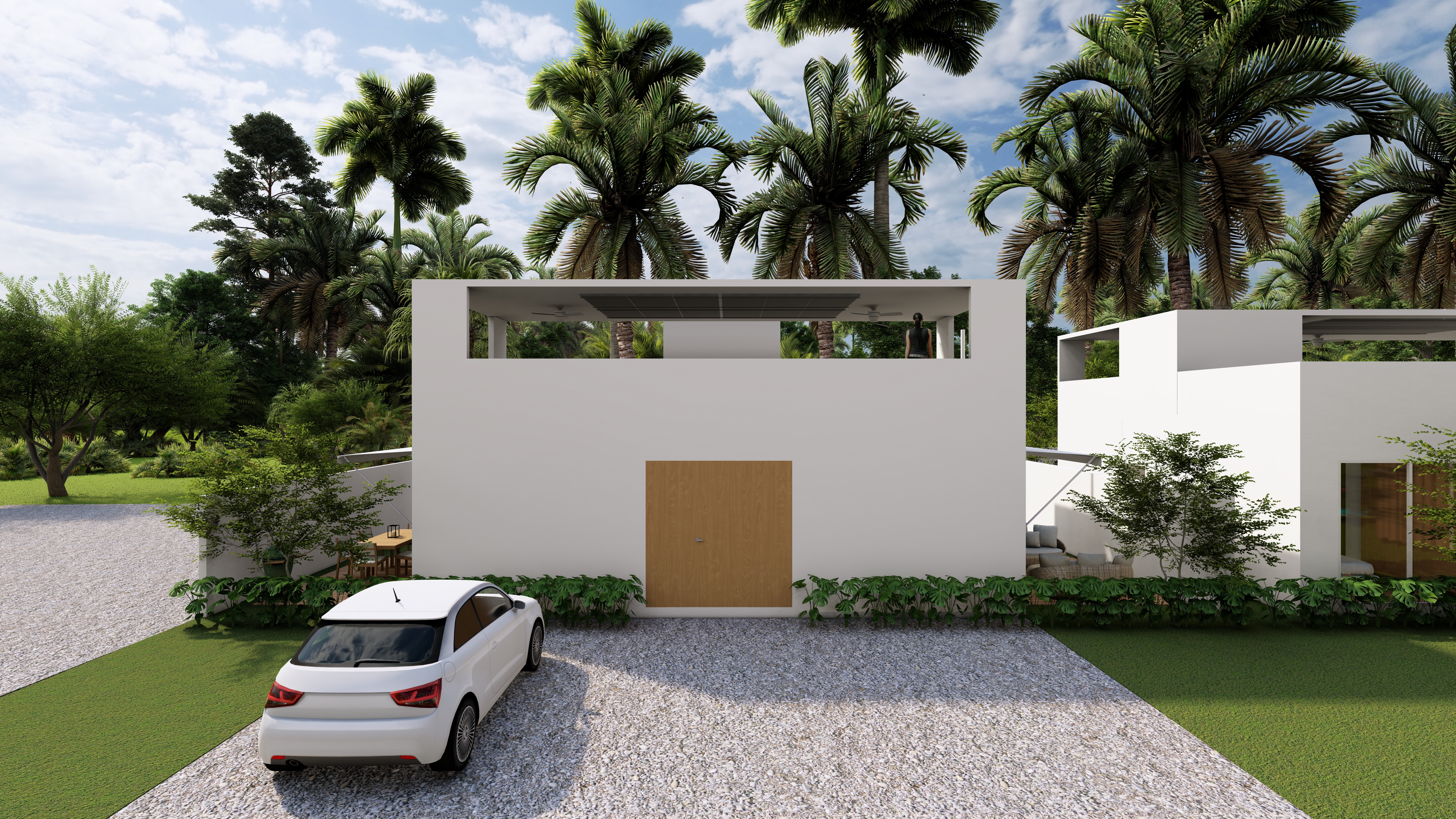 Contemporary wooden architecture featuring natural cedar cladding and floor-to-ceiling glazing