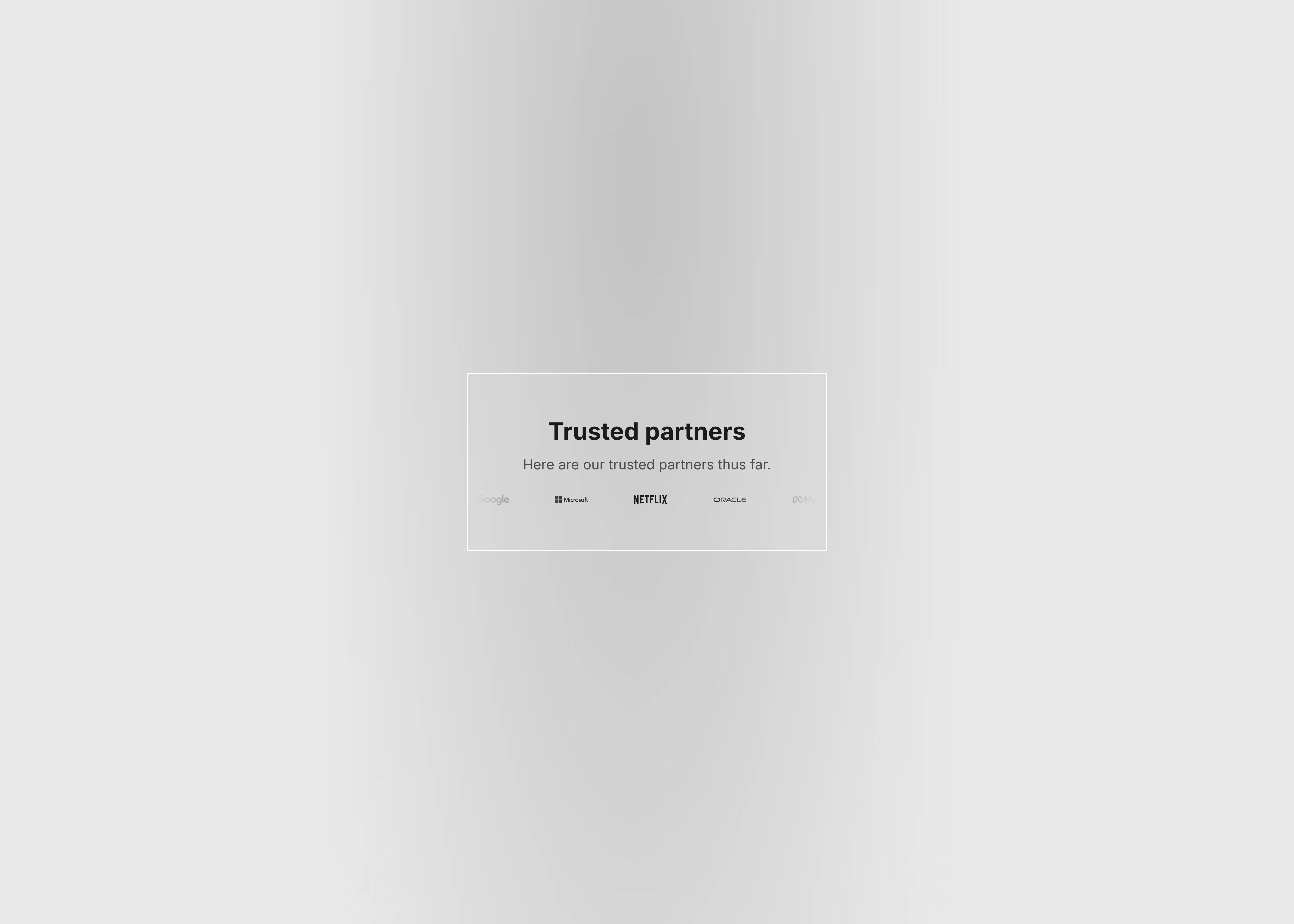 A light themed ticker with brand logoes for mobile devices.