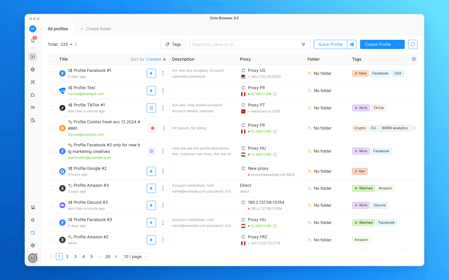 Interface update