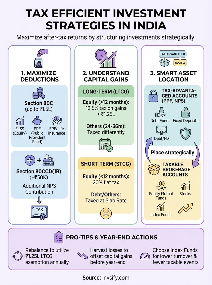 tax efficient investment strategies infographic