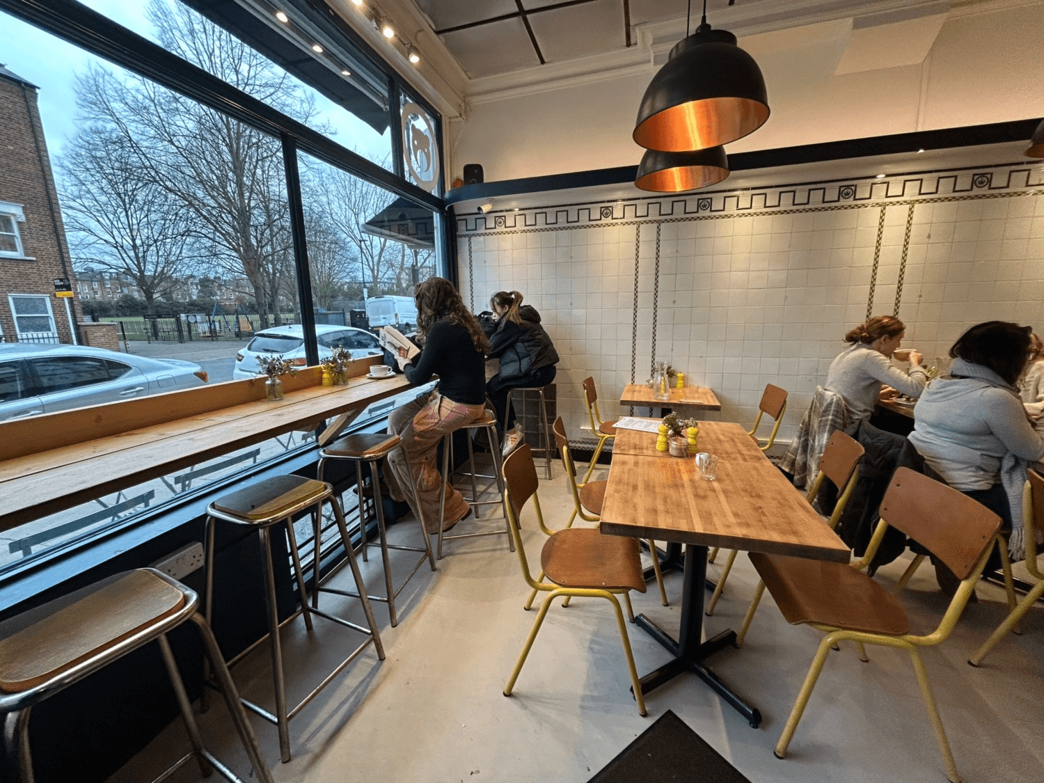 View of an indoor area with various seating types