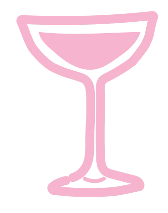 Pink heart icon showing love for coffee, desserts, and homemade bakery