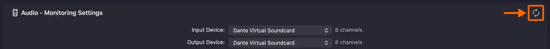 When experiencing issues, you can restart the Sonoros audio engine