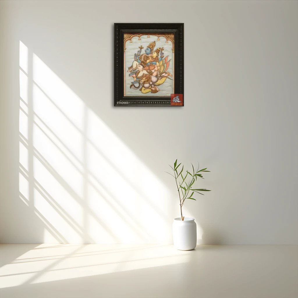 Tanjore paintings of Lord Shiva Parvati