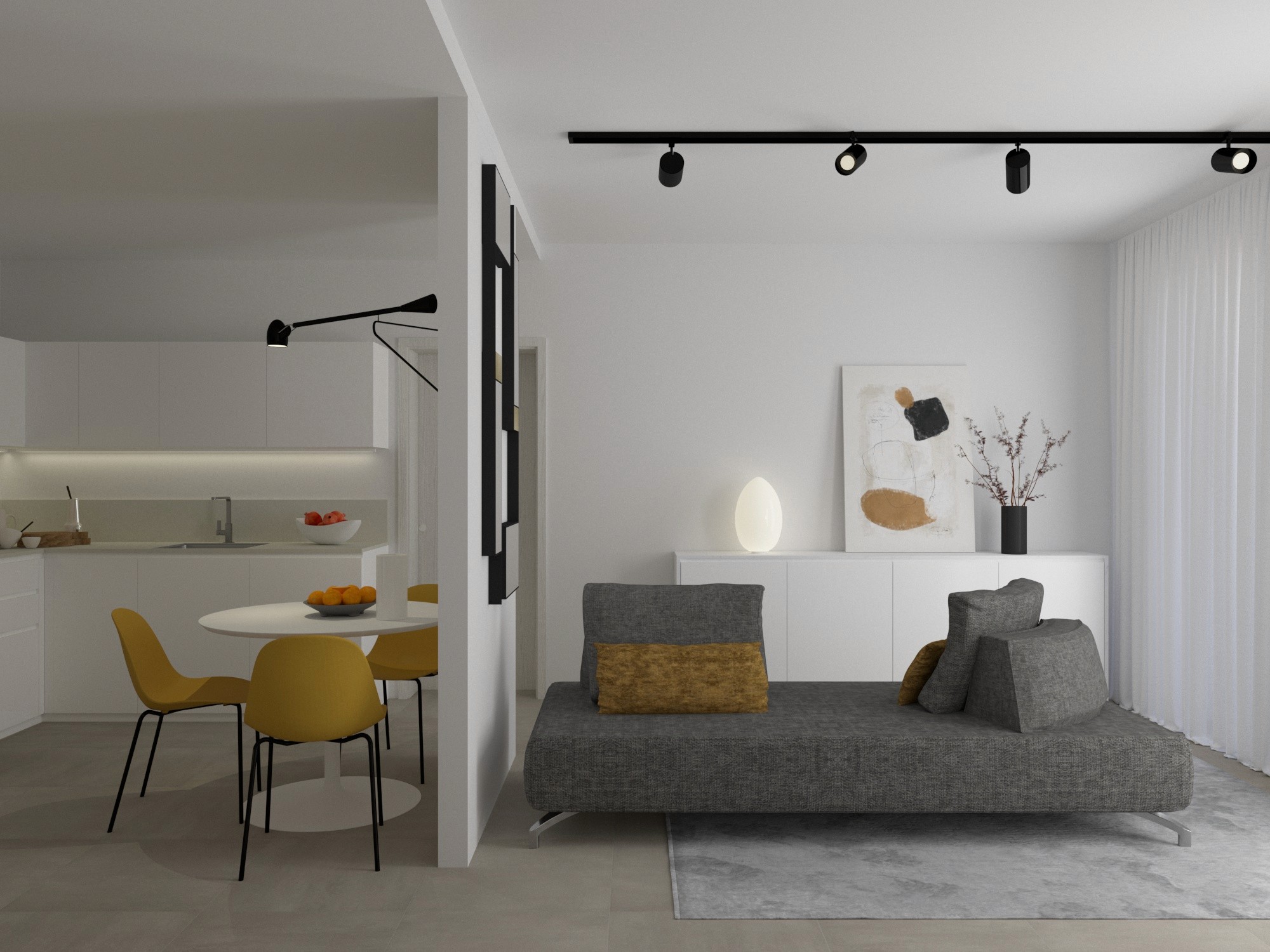 Progettazione zona giorno molto ampia a Mantova