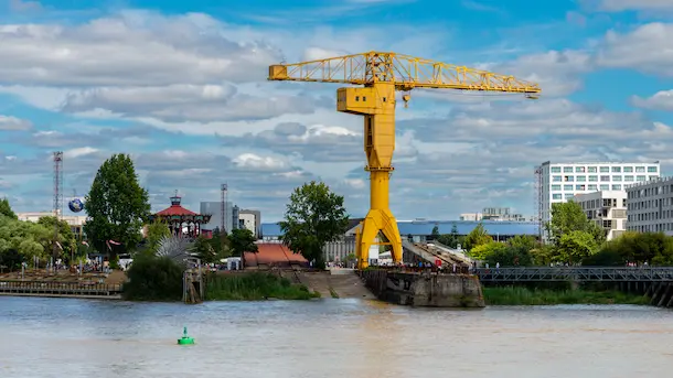Nantes grue jaune