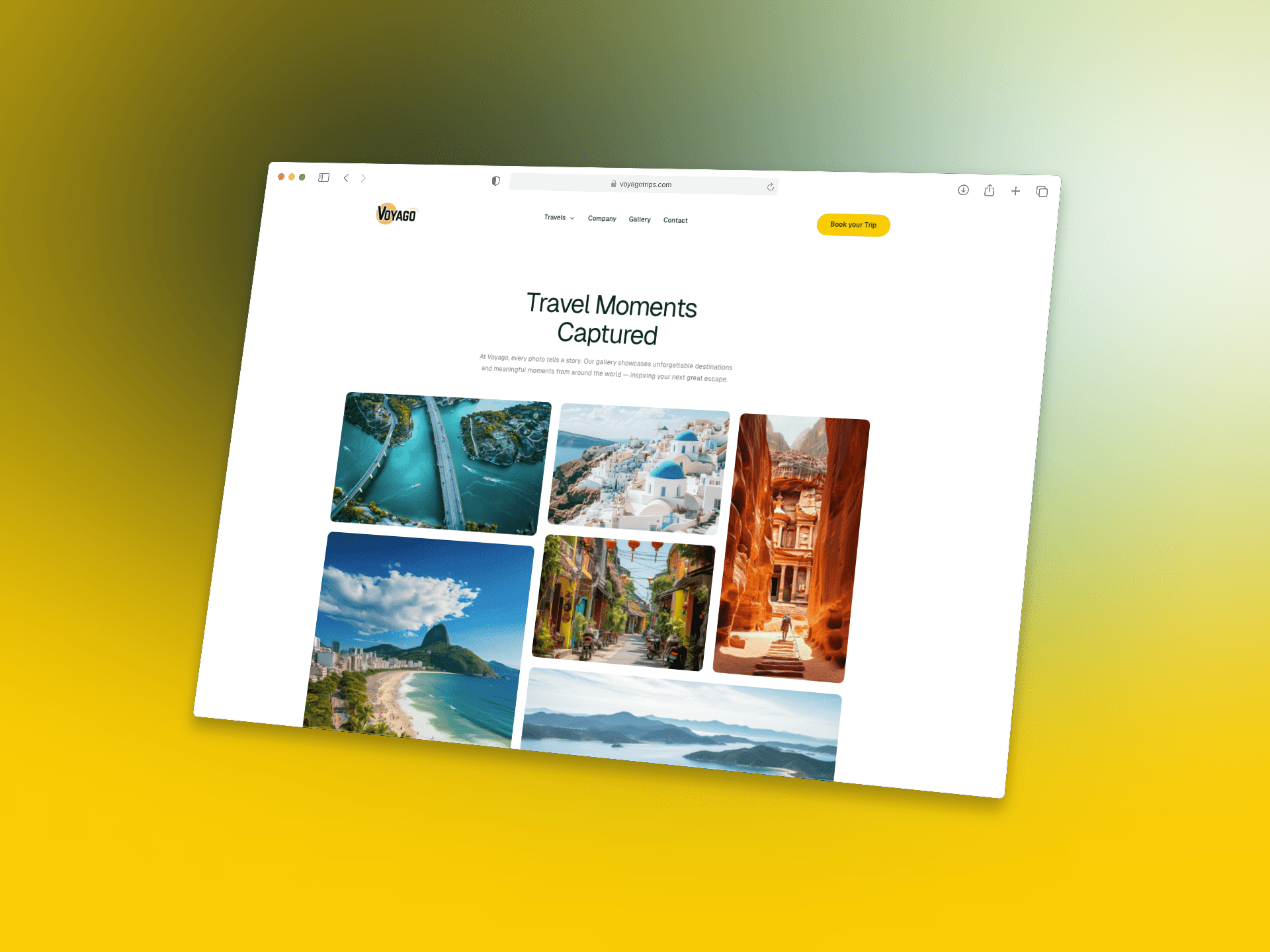 Laptop screen with the redesigned user interface of the travel site, showcasing improved navigation and accessibility.