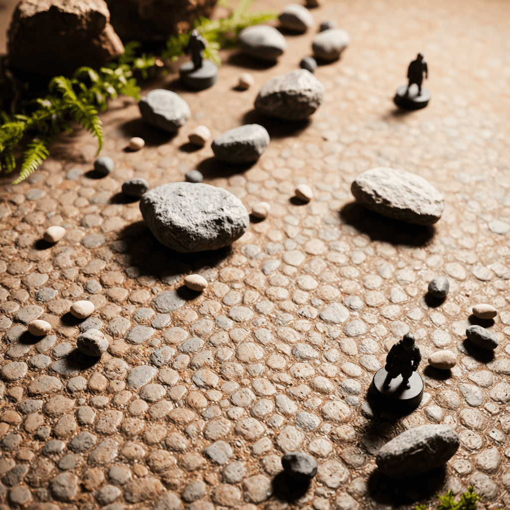 product photography of miniature figurines