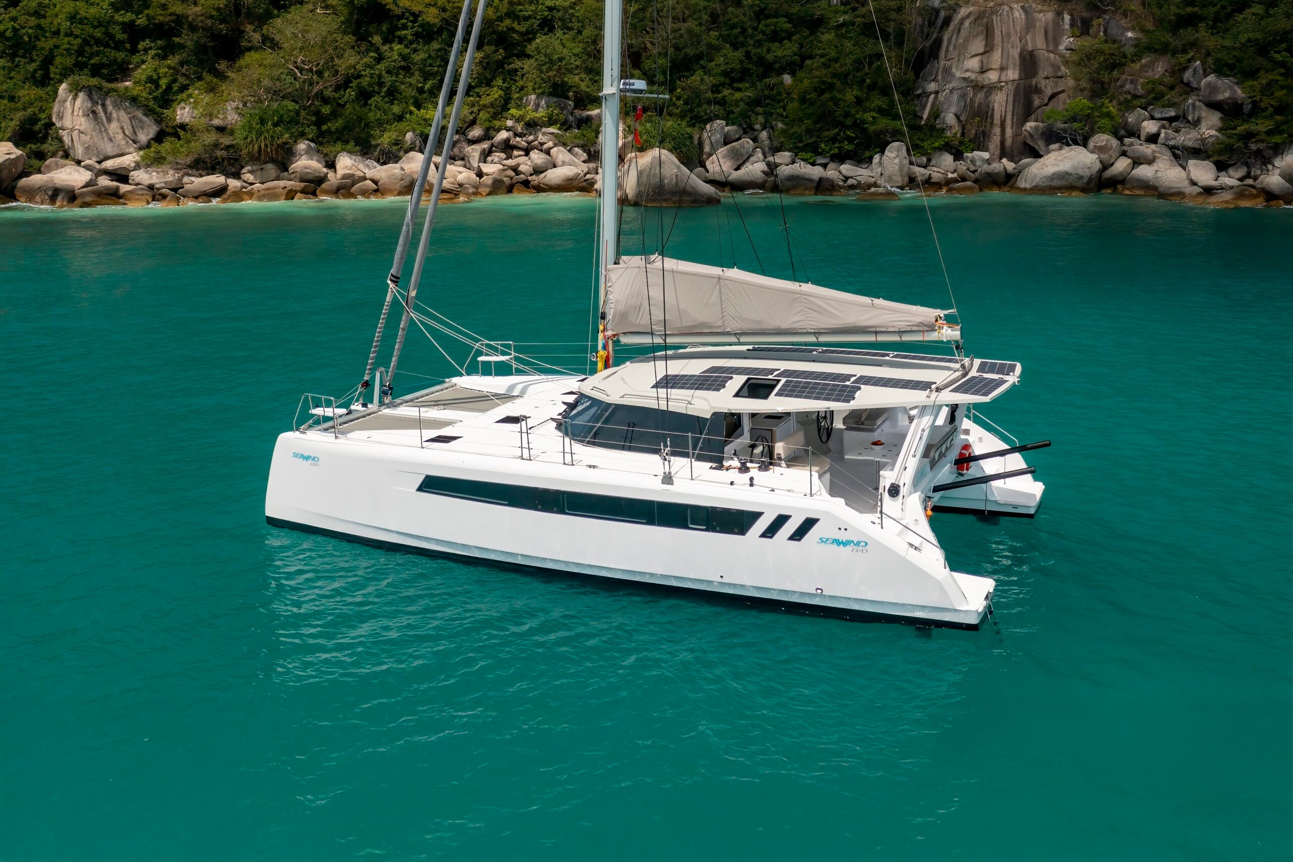 seawind boat anchored