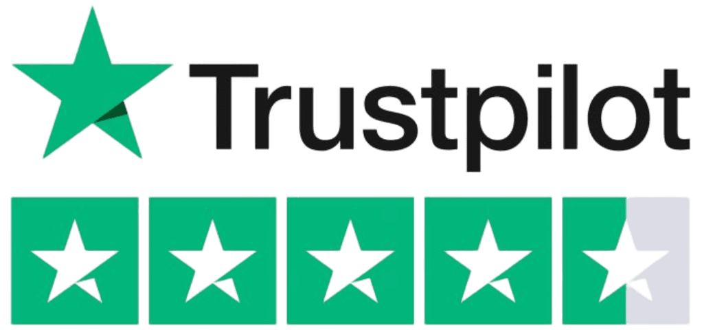 An image of the Trustpilot logo with 4.5 green stars out of 5, with a link to Infrared Group's Trustpilot page.