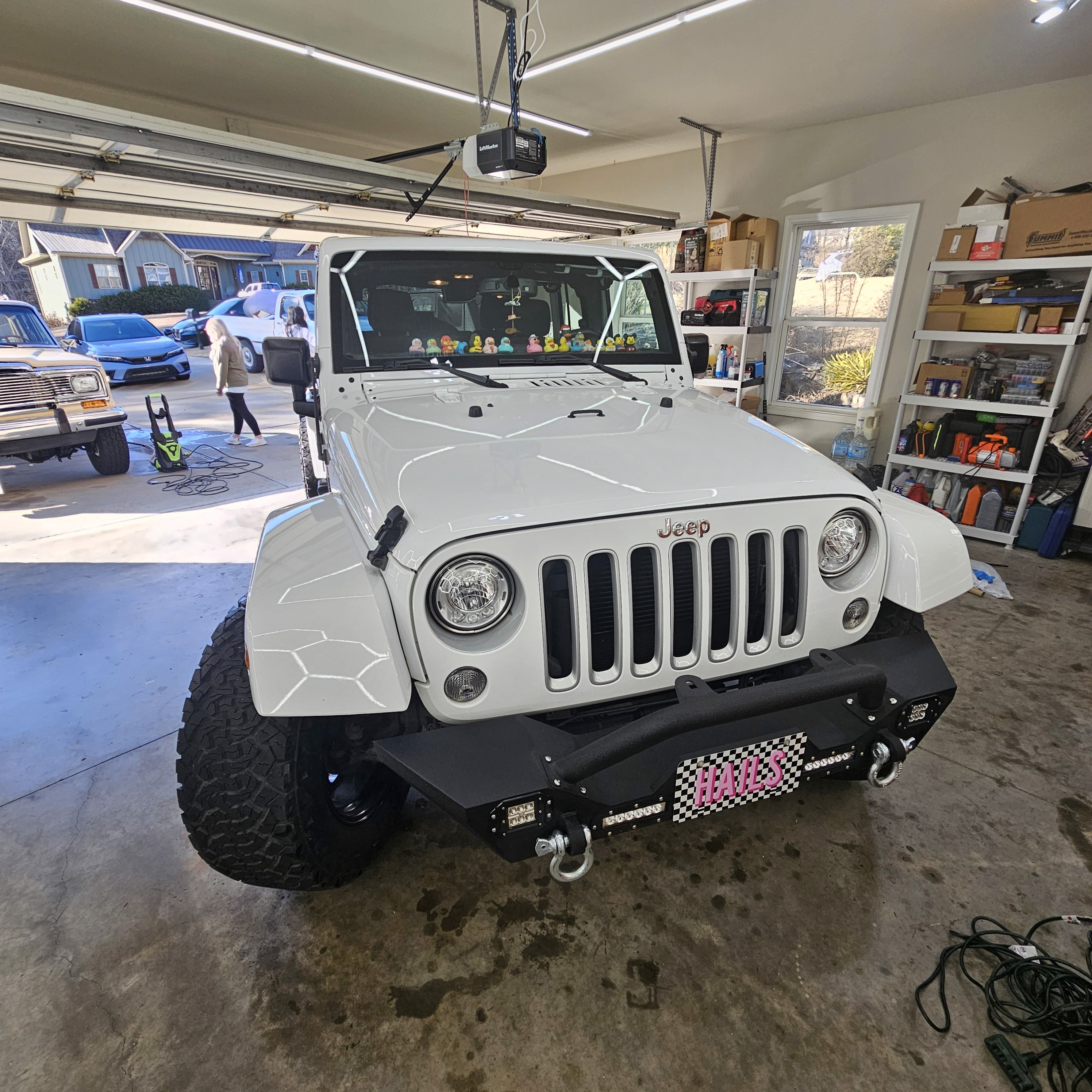 Full, complete detail on a 2015 Jeep Wrangler on-site in Buckhead.