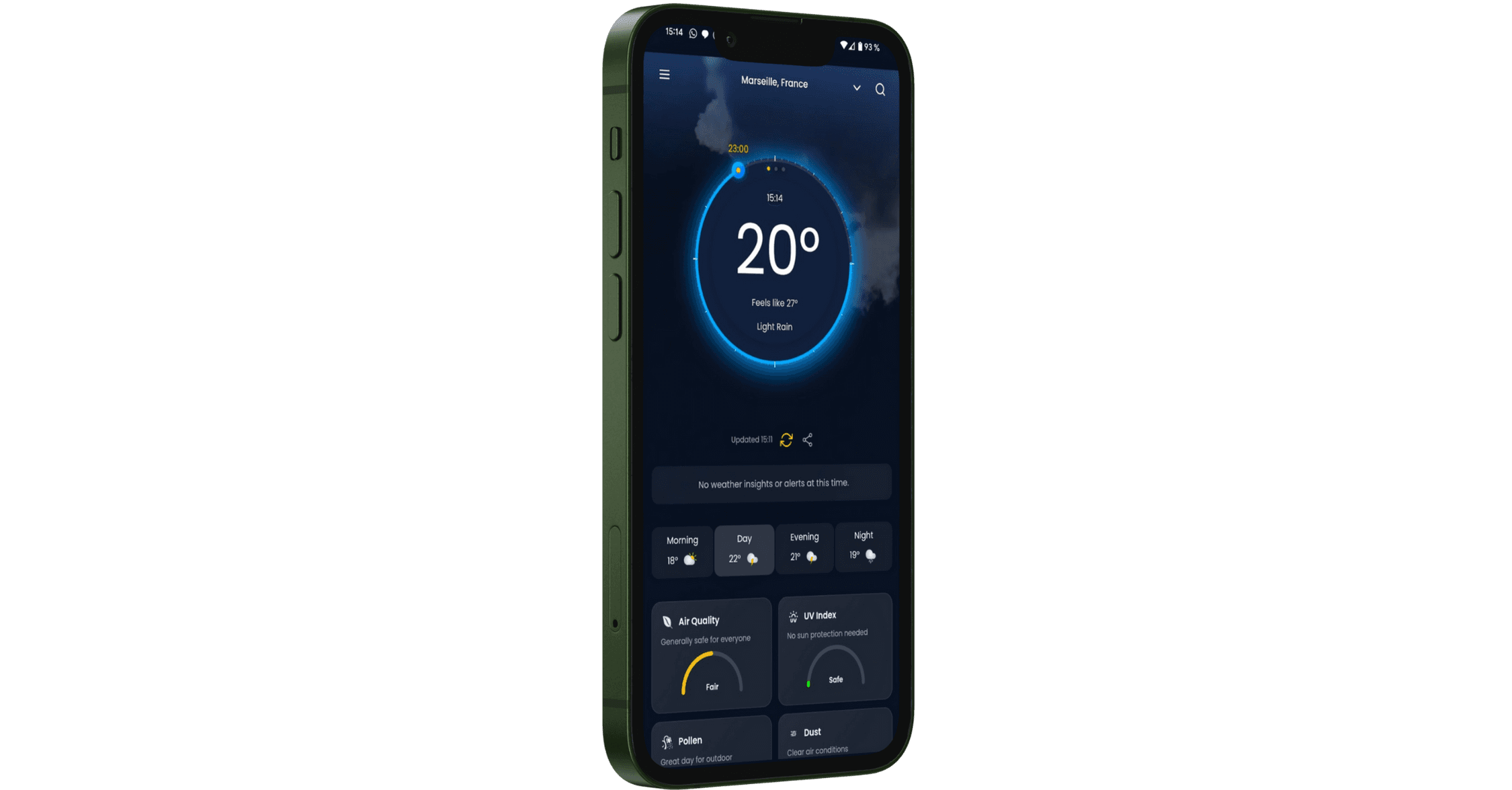 Phone app mockup