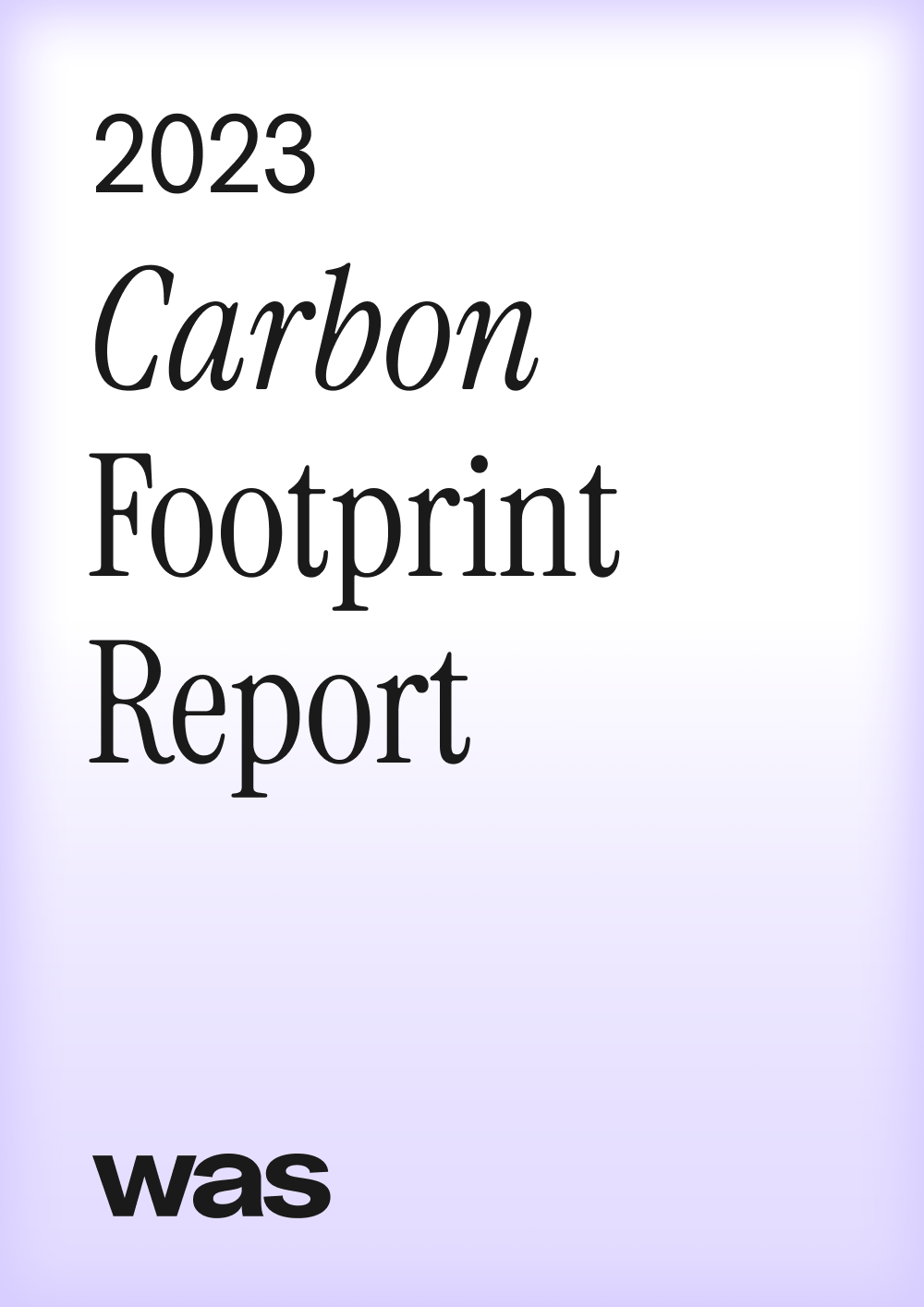 Titelseite des CO2-Fußabdruckberichts 2023