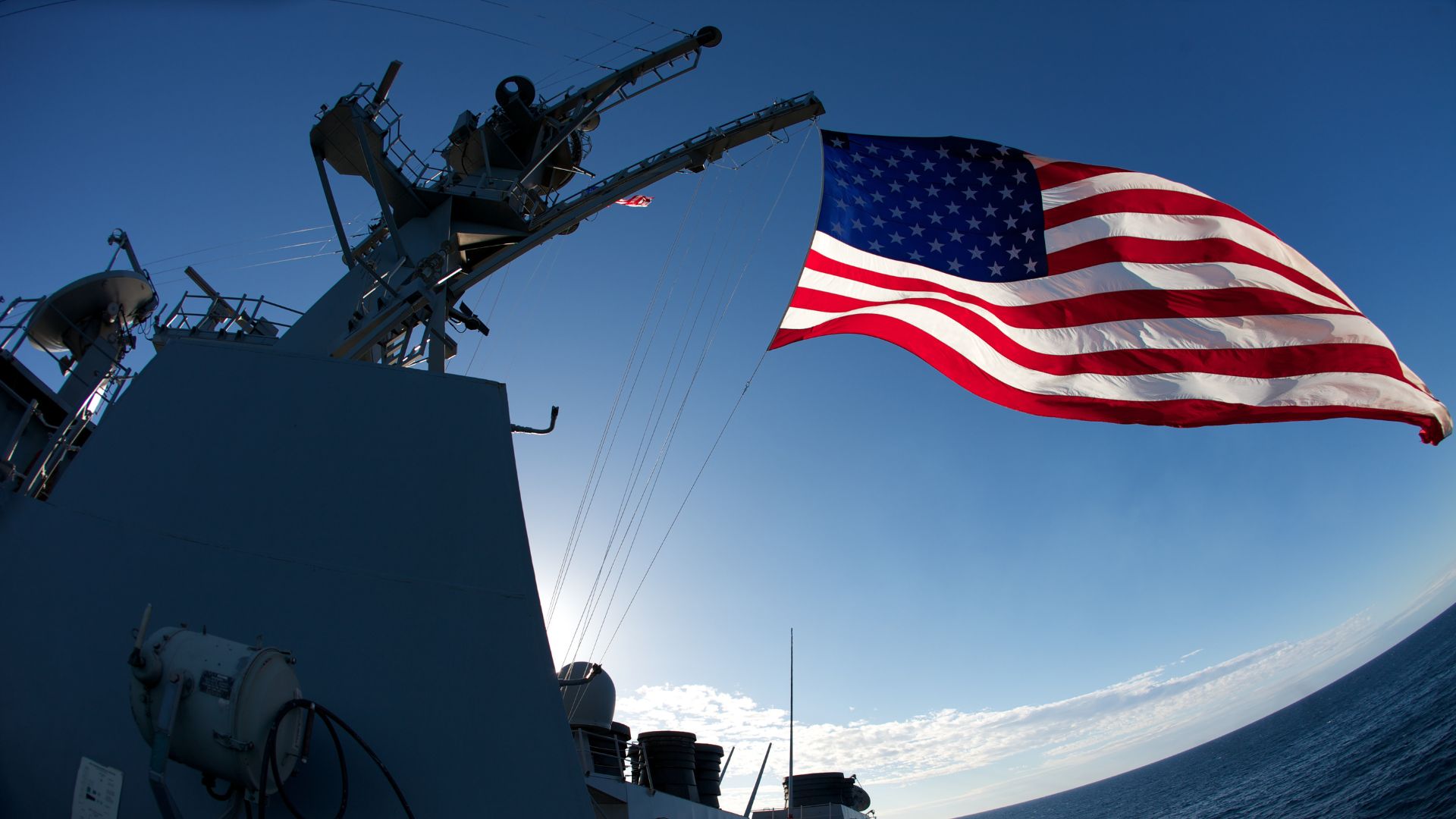 american flag navy ship