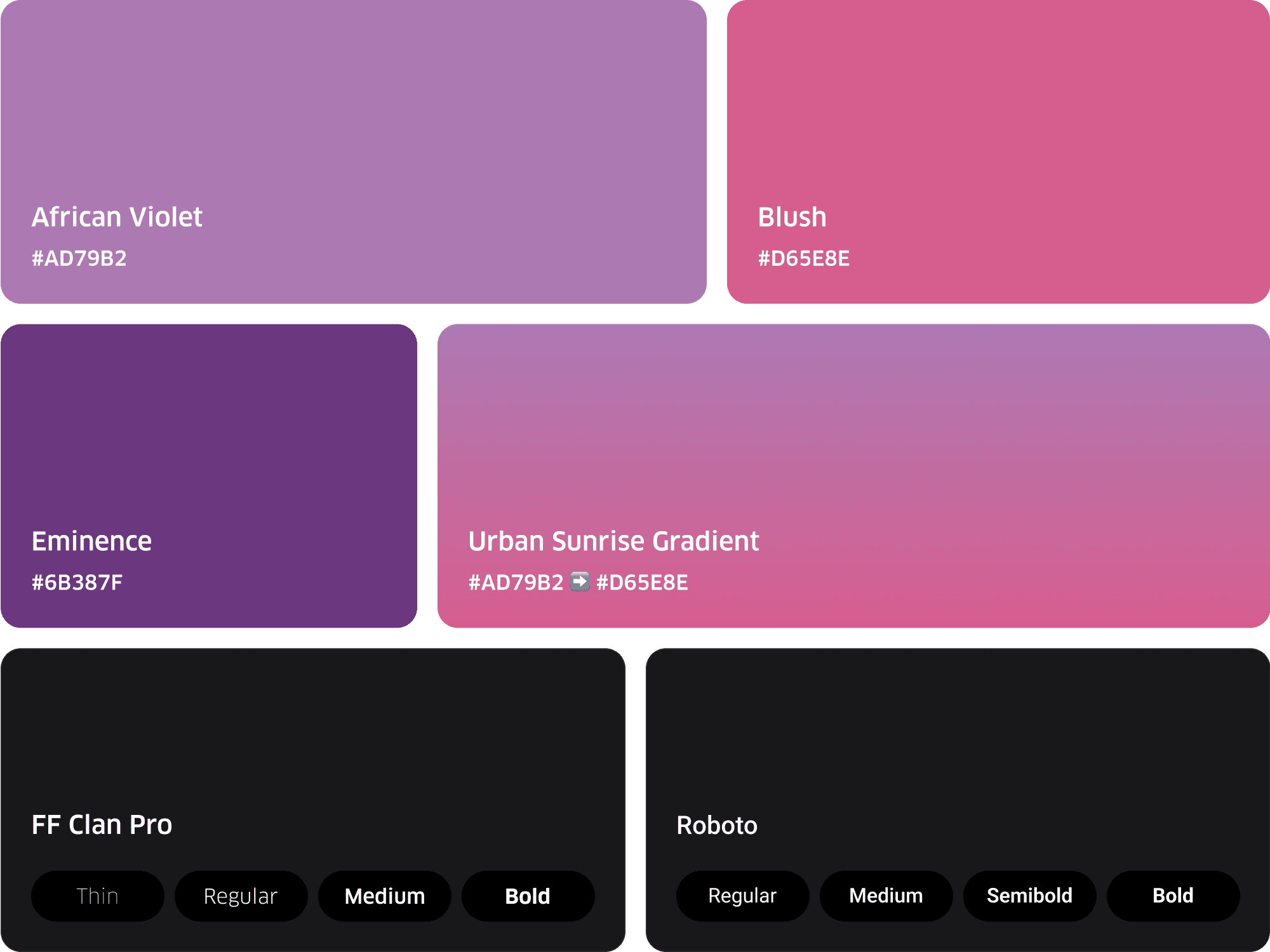 Prace za rohem Colors Typography