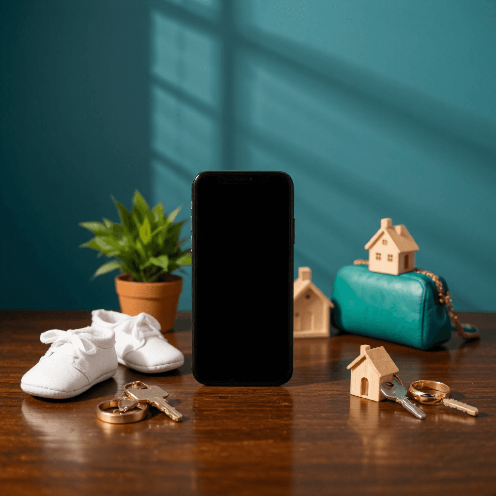 product photography of a smartphone