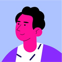 Ilustración de un avatar que representa a uno de los participantes reales del estudio de usabilidad de ASAMEN; se utiliza para anonimizar y caracterizar a los usuarios que proporcionaron retroalimentación durante las pruebas del prototipo.