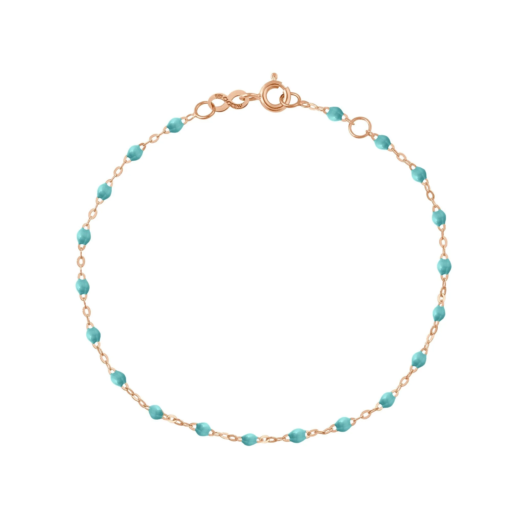 Bracelet turquoise vert Classique Gigi, or rose
