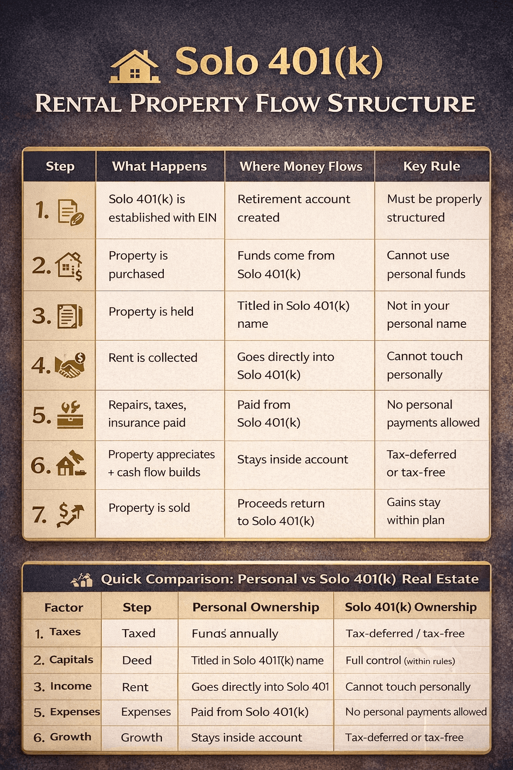 Table for real estate