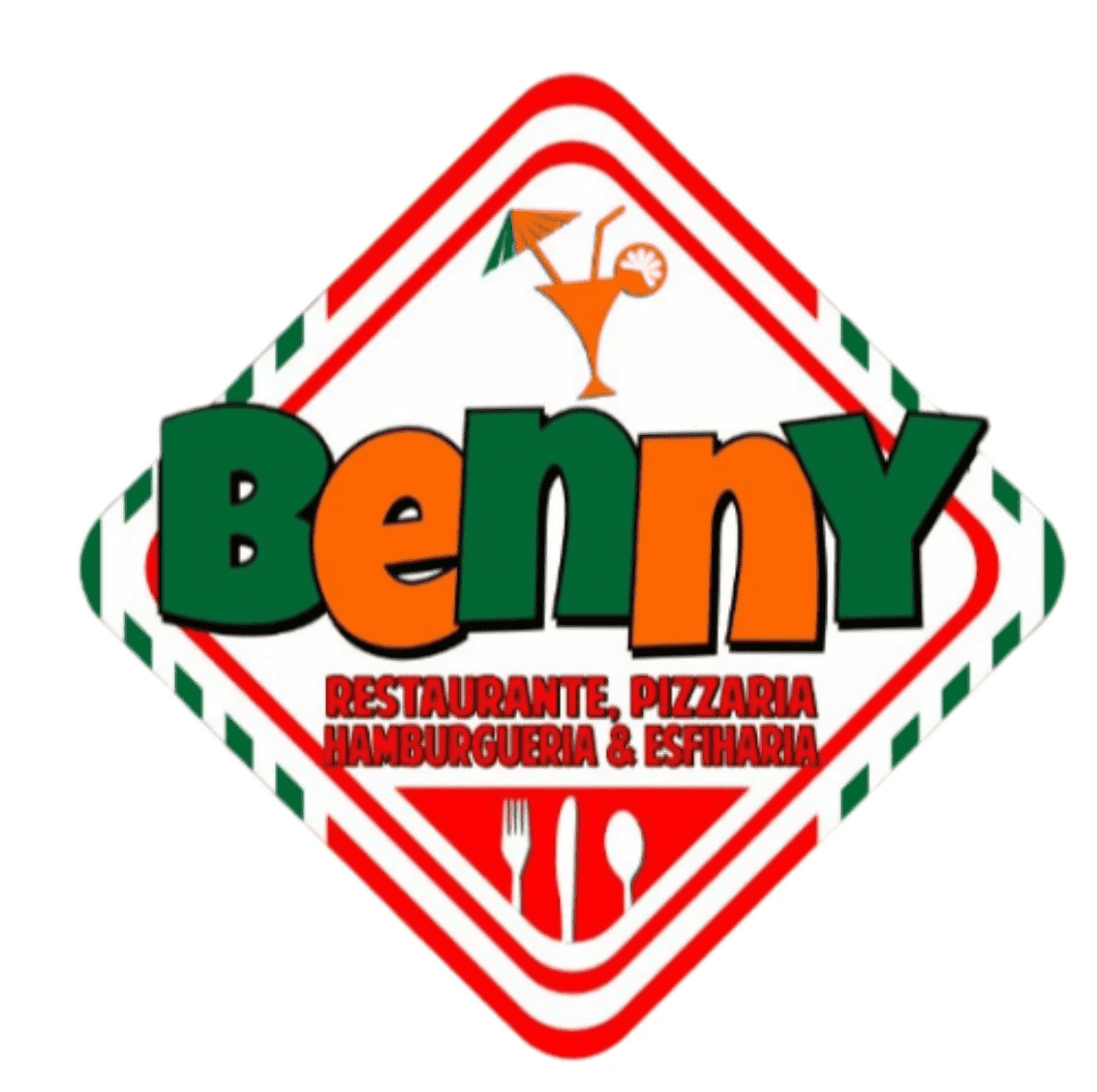 Logotipo da Pizzaria Benny, representando pizzaria especializada em pizzas artesanais, com identidade visual profissional e foco em qualidade e sabor.