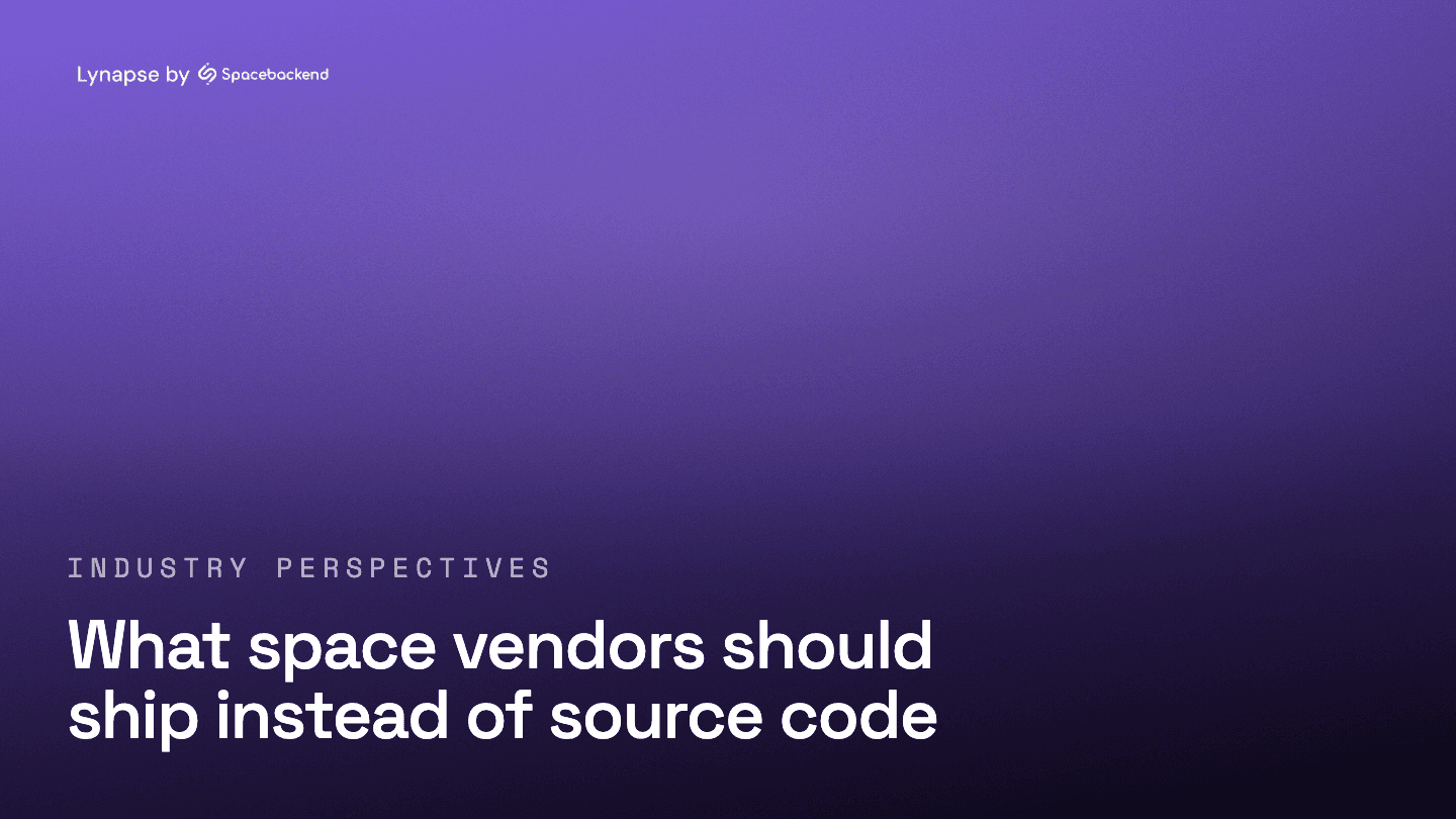 What space vendors should ship instead of source code