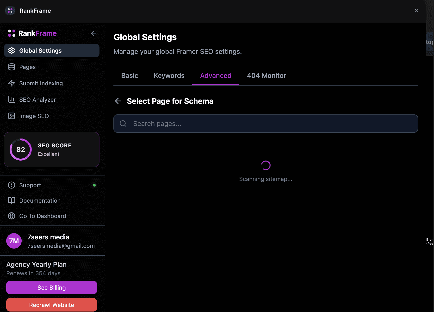 Auto-generate scanning sitemap