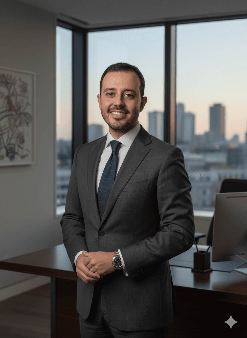 Portrait of portfolio creator โ back view