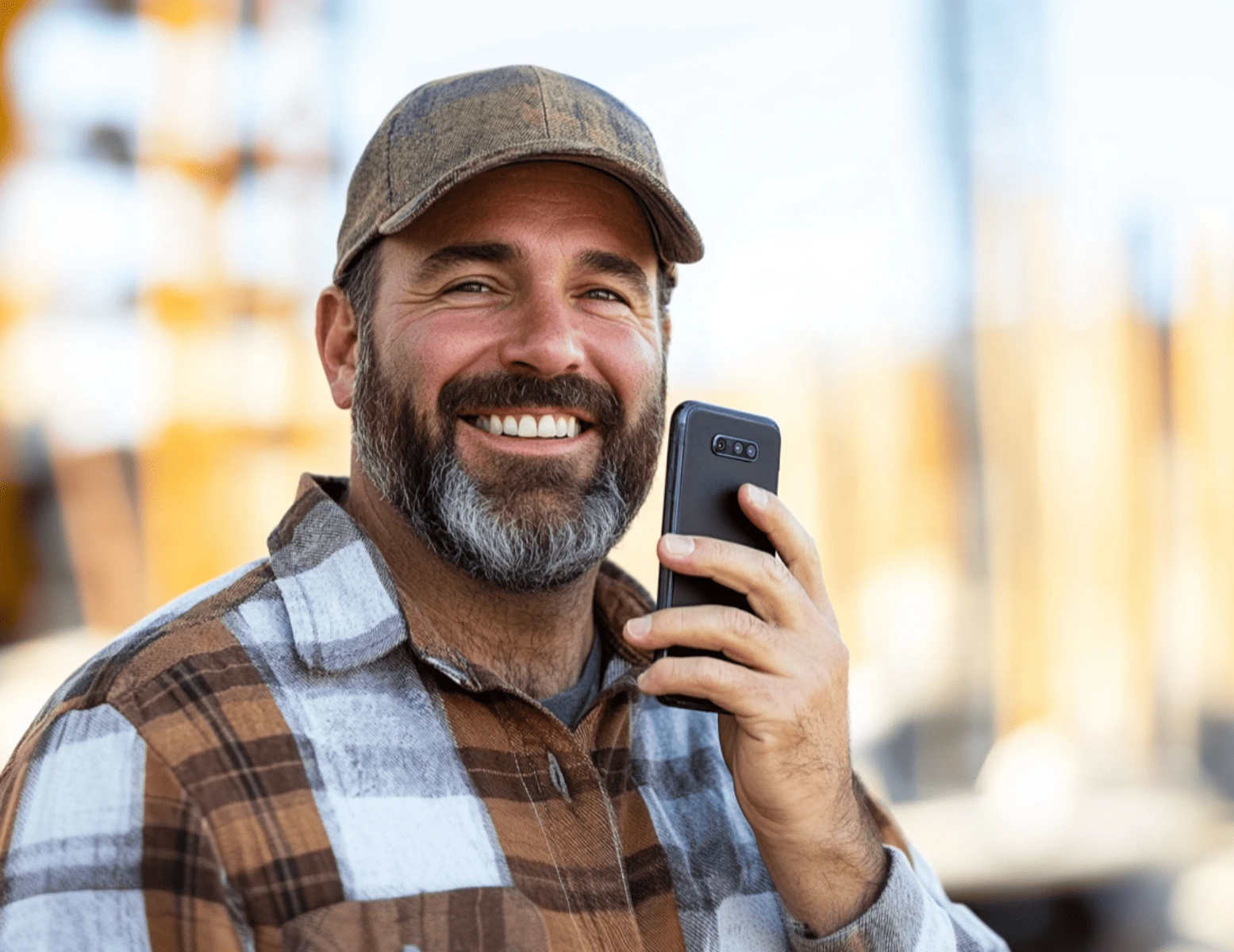 man on the phone talking to customer