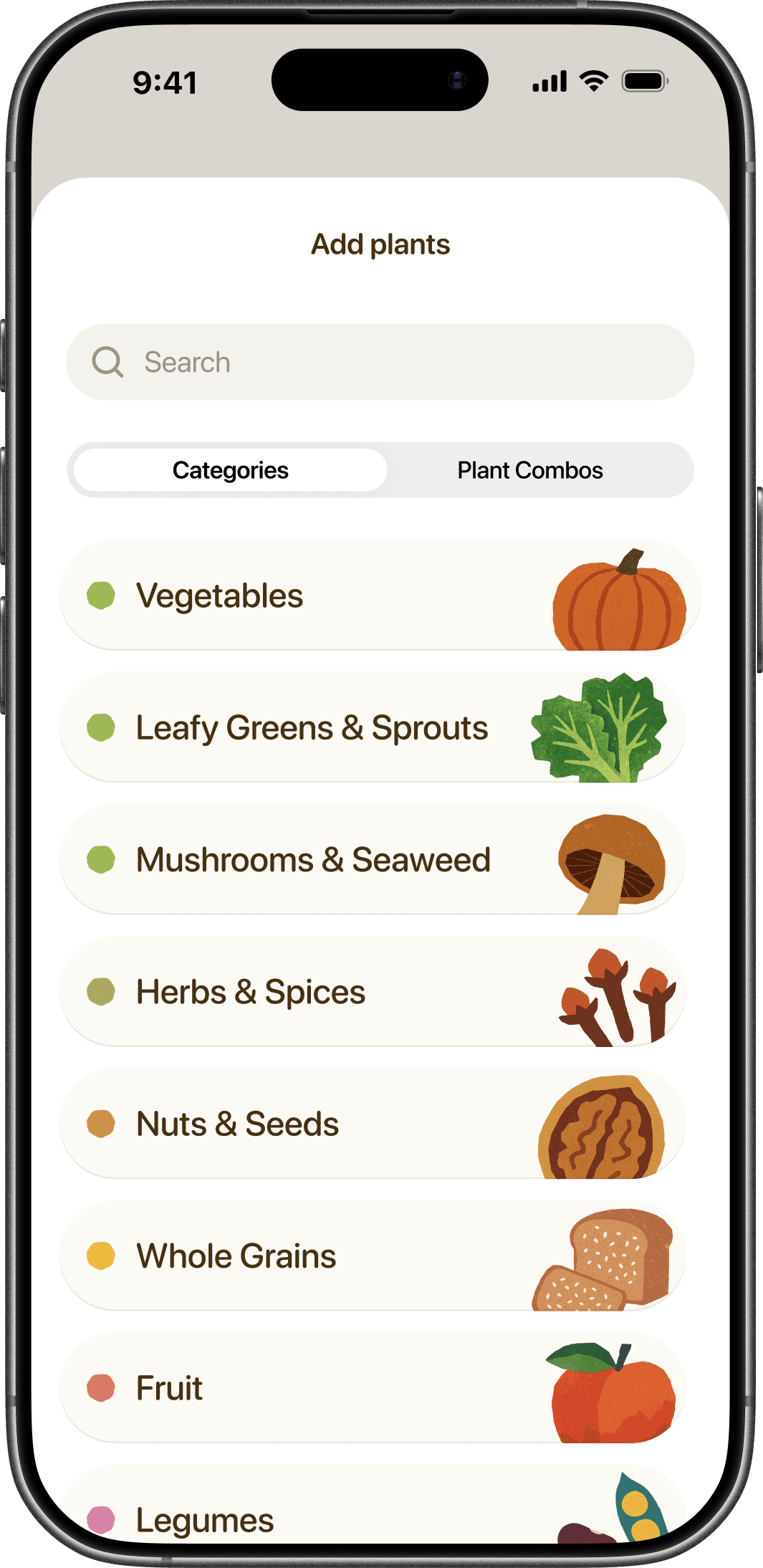 Plant List - Choose from a curated list of more than 1,300 plants, varieties & colors.