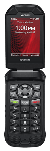 Kyocera Dura XV Extreme flip phone, showing a durable dumb phone option for digital detox, less screen time, and fewer distractions.