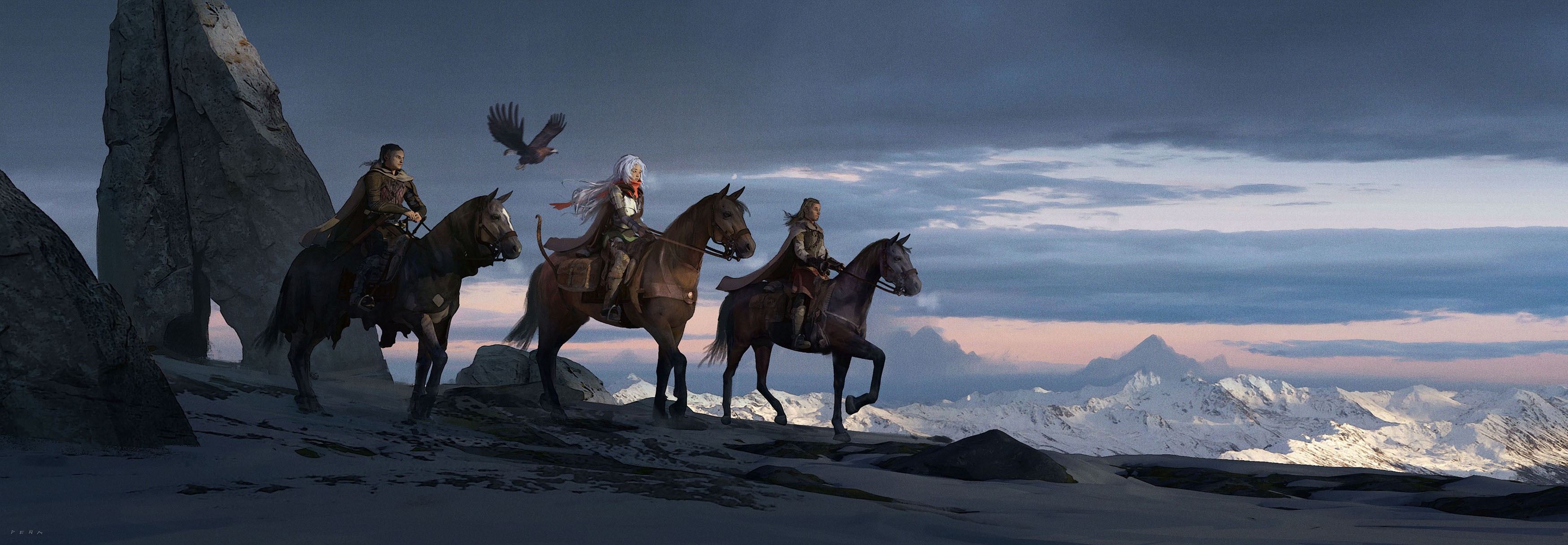 Tisanah concept art – detailed scene exploring the relationship between wizard and world