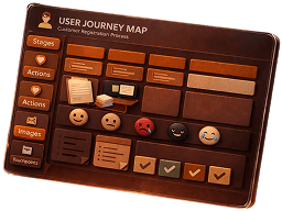 User Journey Mapping in 3D style