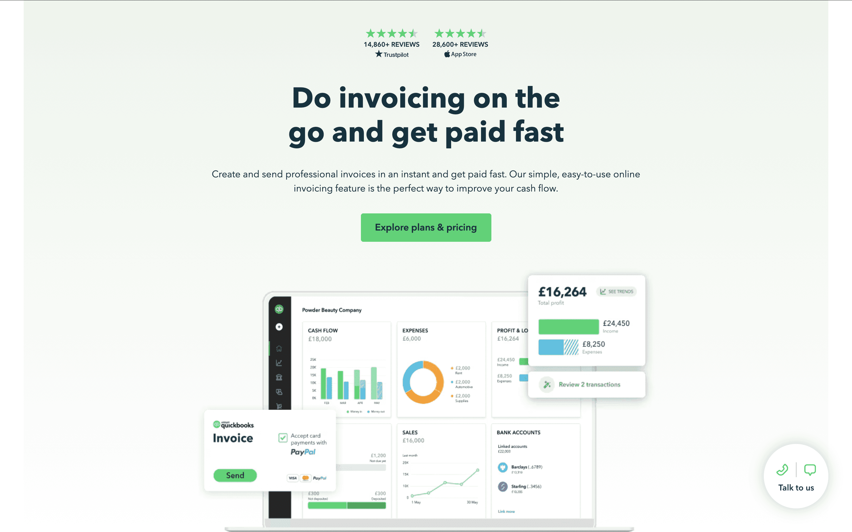 A call-to-action example on a SaaS landing page hero